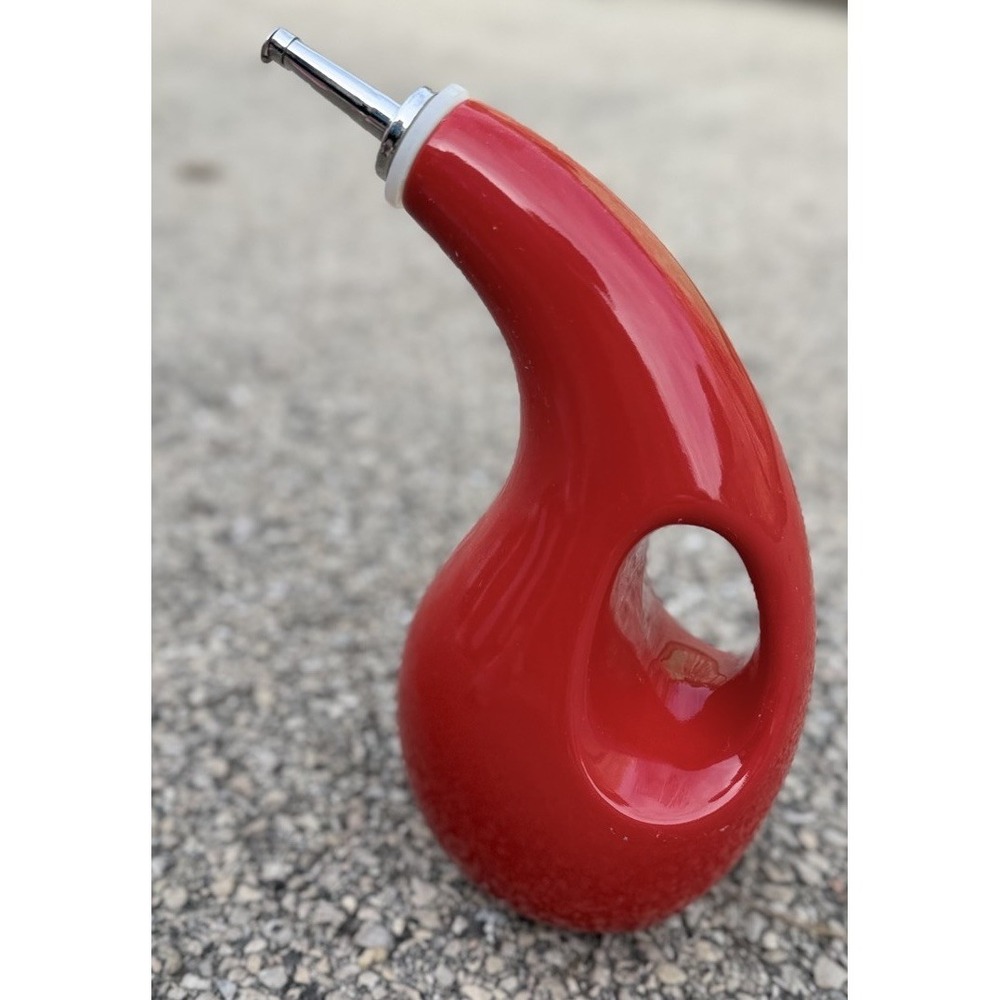 Rachael Ray Red Oil Dispenser Bottle Olive Oil Vinegar‎ Cruet Kitchen Decor